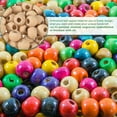 thumbnail image 5 of 300Pack 8mm Natural Wood Spacer Beads, 3mm Large Hole Unfinished Round Wooden Beads, 5 of 6