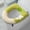 Green, variant on Toilet Seat Cushion with Adhesive Buckle and Handle, Soft Comfortable Cover for Bathroom, Easy to Clean and Universal Fit, Prevents Slipping for Round and Elongated Seats