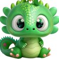 thumbnail image 2 of 2 Piezas Acrílico Lindo Dragón Verde 2D Dinosaurio Plano Navidad Del Coche (#3), 2 of 9