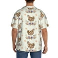 thumbnail image 3 of Gukieu Flower Chicken Print Men's Short-sleeved Shirts, Button-down Pocket Shirts, T-shirts, Beach Vacation Travel Summer Clothing-Small, 3 of 5