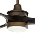 thumbnail image 3 of 52" Casa Vieja Rustic Farmhouse 3 Blade Indoor Ceiling Fan with Dimmable LED Light Remote Control Oil Rubbed Bronze Matte Black Wood for Living Room, 3 of 8