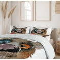 thumbnail image 6 of Ambesonne Animal Duvet Cover Sets, Funny Dog Puppy, 2-King, Orange Cocoa Blue, 6 of 6