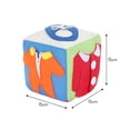 thumbnail image 2 of Dados cúbicos Juguete de aprendizaje de actividad cúbica para niños con botones de cordones con cremallera y más juguetes sensoriales para bebés para niños pequeños Meterk Dados cúbicos, 2 of 7