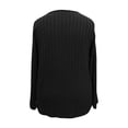 thumbnail image 4 of hotojiny Women Plus Size Sweaters Long Sleeve V Neck Loose Sweaters Fall Winter Ribbed Knit Casual Pullover Tops, 4 of 6