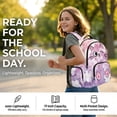 thumbnail image 2 of Kuiaobaty Cat Print 3 Piece Backpack and Pencil Case Set for Teens Girls Cherry Blossom Print Backpack and Lunch Box Set Multi Pockets Bookbag with Lunch Bag for School Picnic, 2 of 7