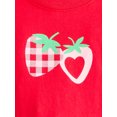 thumbnail image 2 of Wonder Nation Baby and Toddler Girls Graphic Tee with Short Sleeves, Sizes 0M-6T, 2 of 3