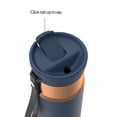 thumbnail image 3 of Contigo SnapSeal Leakproof Stainless Steel Reusable Water Bottle with Carrying Strap, Dark Blue/Bronze, 16 oz, 3 of 7