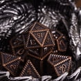 thumbnail image 3 of Cusdie Metal DND Dice Set, 7 die Metal Polyhedral D&D Dice Set Serrated Edge Dice for DND Dungeons and Dragons TTRPG Role Playing Games, 3 of 5