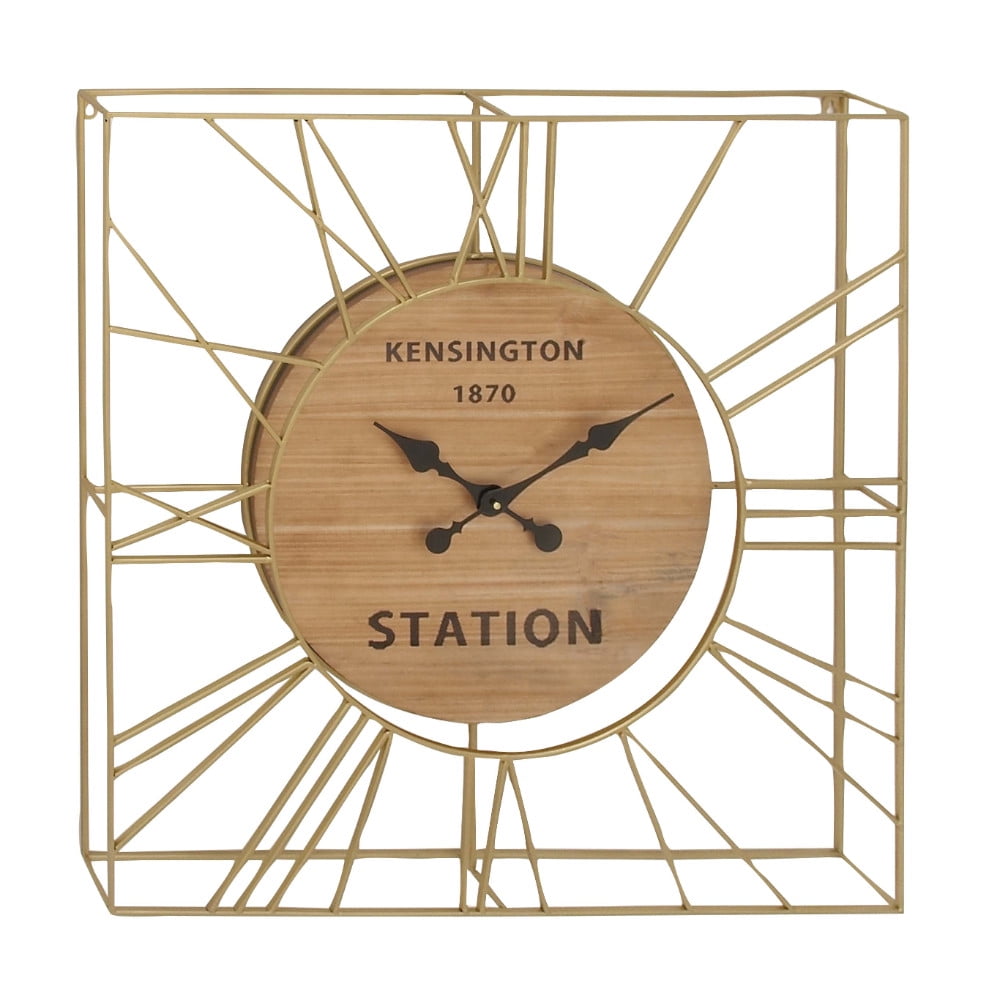 Classic Style Metal Wood Wall Clock
