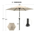 thumbnail image 3 of ACEGOSES 7.5 FT Outdoor Patio Umbrella and Shade Market Table Umbrella for Garden, Deck and Pool,Begie, 3 of 6