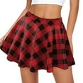 thumbnail image 4 of Wancir Women's High Waist Pleated Cosplay Cheer Skirt Mini School Tennis Skirts Thanksgiving Day Christmas Skirt, 4 of 5