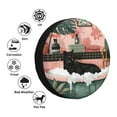 thumbnail image 4 of Salouo Black Cat Pink Bathroom Print Spare Tire Cover 14-17 inch Spare Tire Protector Universal Tough Tire Wheel Cover for Trailer SUV and Truck-14 inch, 4 of 6
