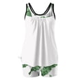 thumbnail image 5 of Xdegoge Swimwear for Women Scoop Neck Boyshorts Tankini Sets Two Piece Bathing Suits Stretchy Tropical Floral Print Loose Fit Tummy Control Summer Vacation, 5 of 6