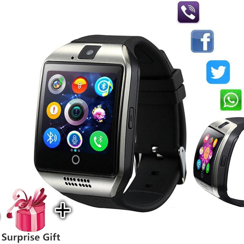 grundigt fjerne ost Smart Watch Q18 Passometer with Touch Screen camera Support TF card  Bluetooth smartwatch - Walmart.com