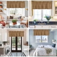 thumbnail image 5 of Vintage Rattan Farmhouse Short Window Curtain Valances, Minimalist Abstract Wicker Texture Brown Rod Pocket Kitchen Valances for Living Room Bedroom Bathroom Cafe 54" x 18", 5 of 8