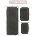 thumbnail image 3 of Home Weavers Radiant Collection 100% Cotton Non-Slip Bathroom Rug Set Machine Washable Bathroom Rug-17"x24", Bath Rug- 21"x34", Runner- 21"x54", Gray Color 3 Piece Bath Rug set, 3 of 9