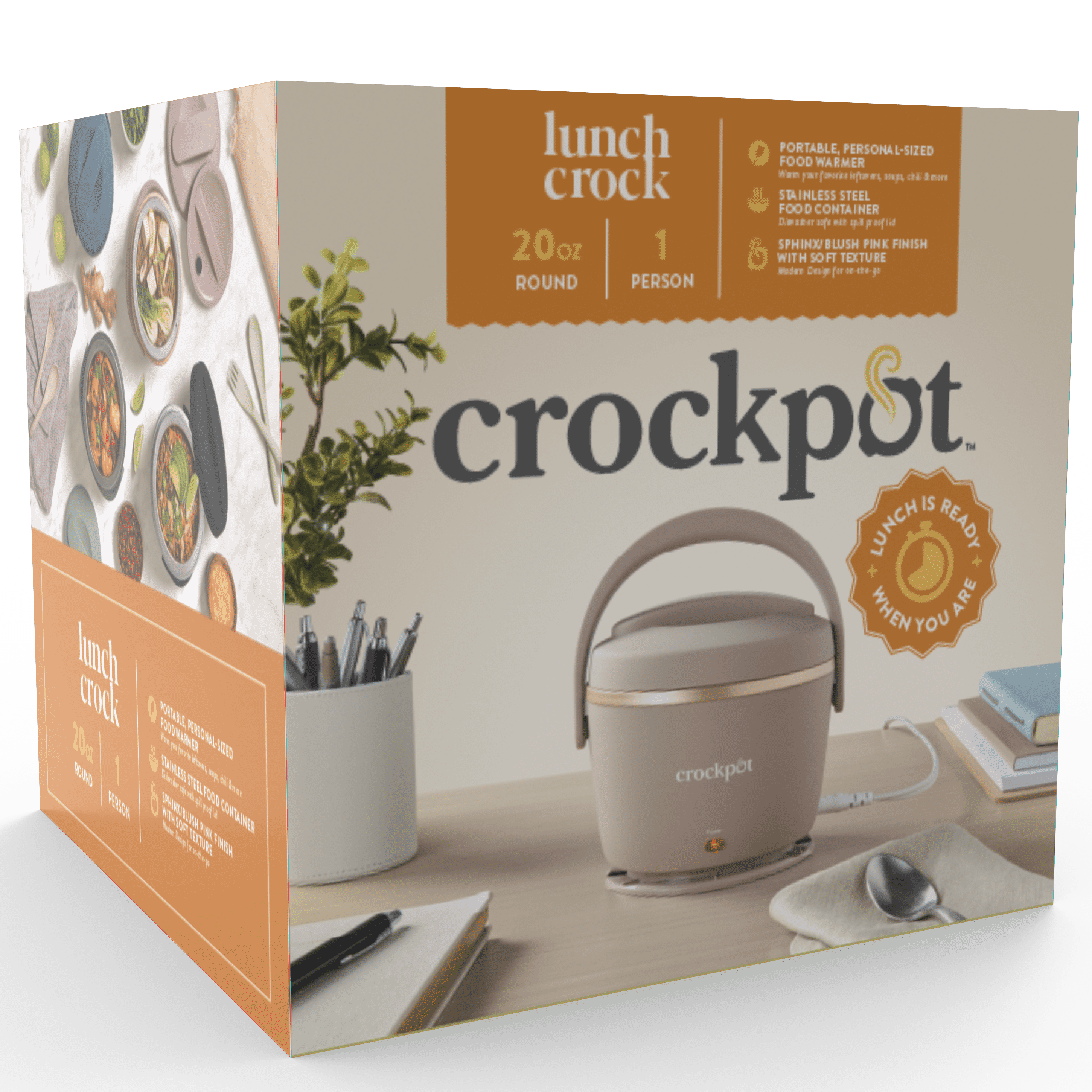 Crockpot 20-oz. Lunch Crock Food Warmer, Sphinx Pink (6.6 L x 6.6 W x 6.4 H) - image 3 of 9