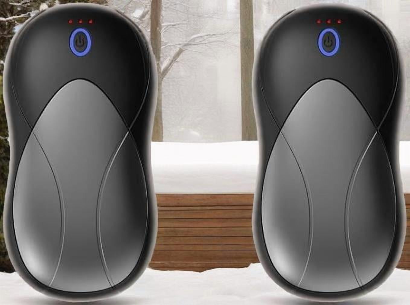 2 Pack Portable Hand Warmer, 6000 mAh Rechargeable Hand Warmers Double-Sided Heating, 3 Levels Lasting Heat, One-Button Heating Hand Warmer for Winter Outdoors