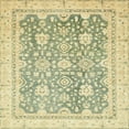 thumbnail image 1 of Ahgly Company Machine Washable Indoor Square Abstract Brass Green Area Rugs, 3' Square, 1 of 7
