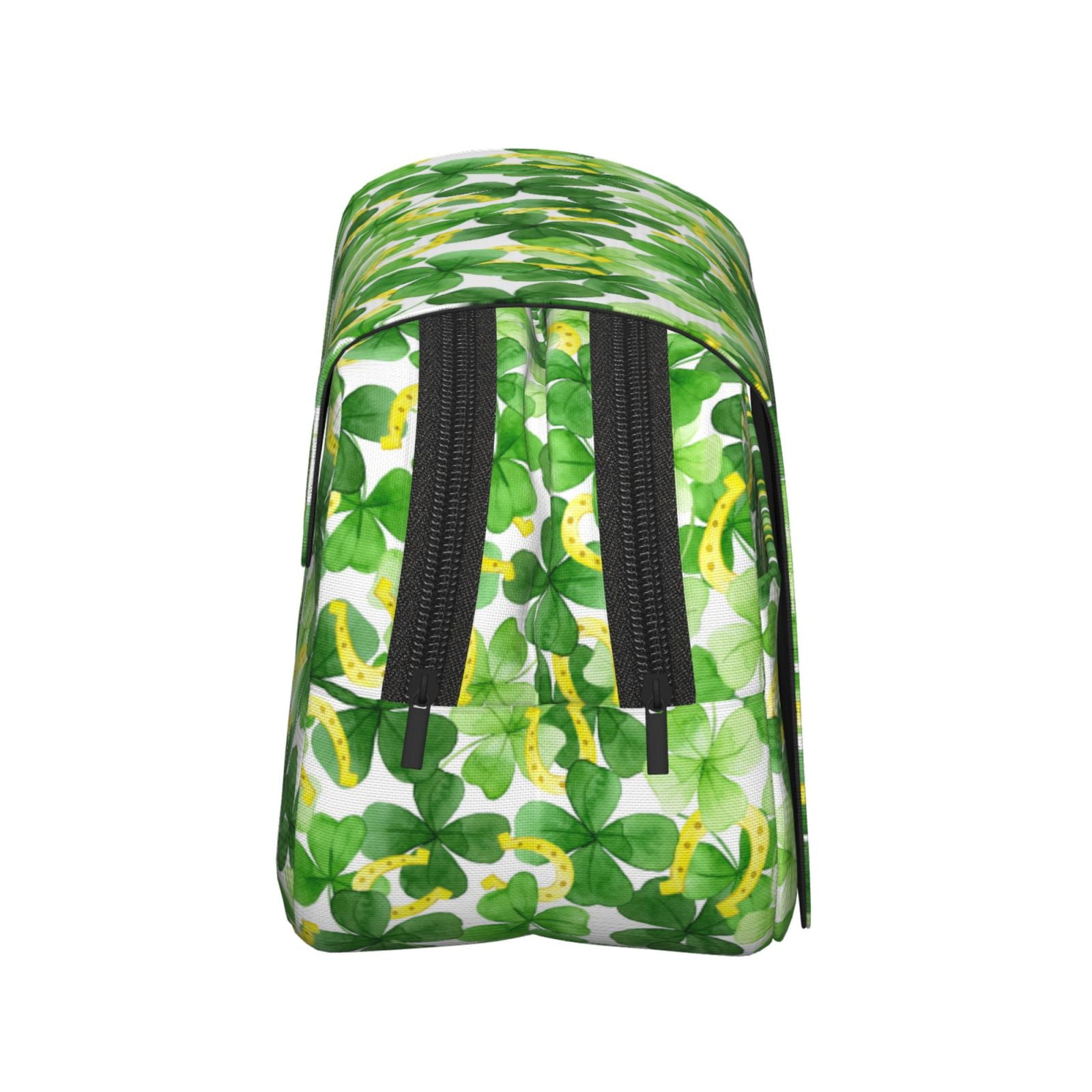 Rateoe Happy St. Patrick's Day Pattern Double Clamshell Pen Case, Storage Organizer with Two Zipper Compartments– Holds Up to 50 Pencils & Pens