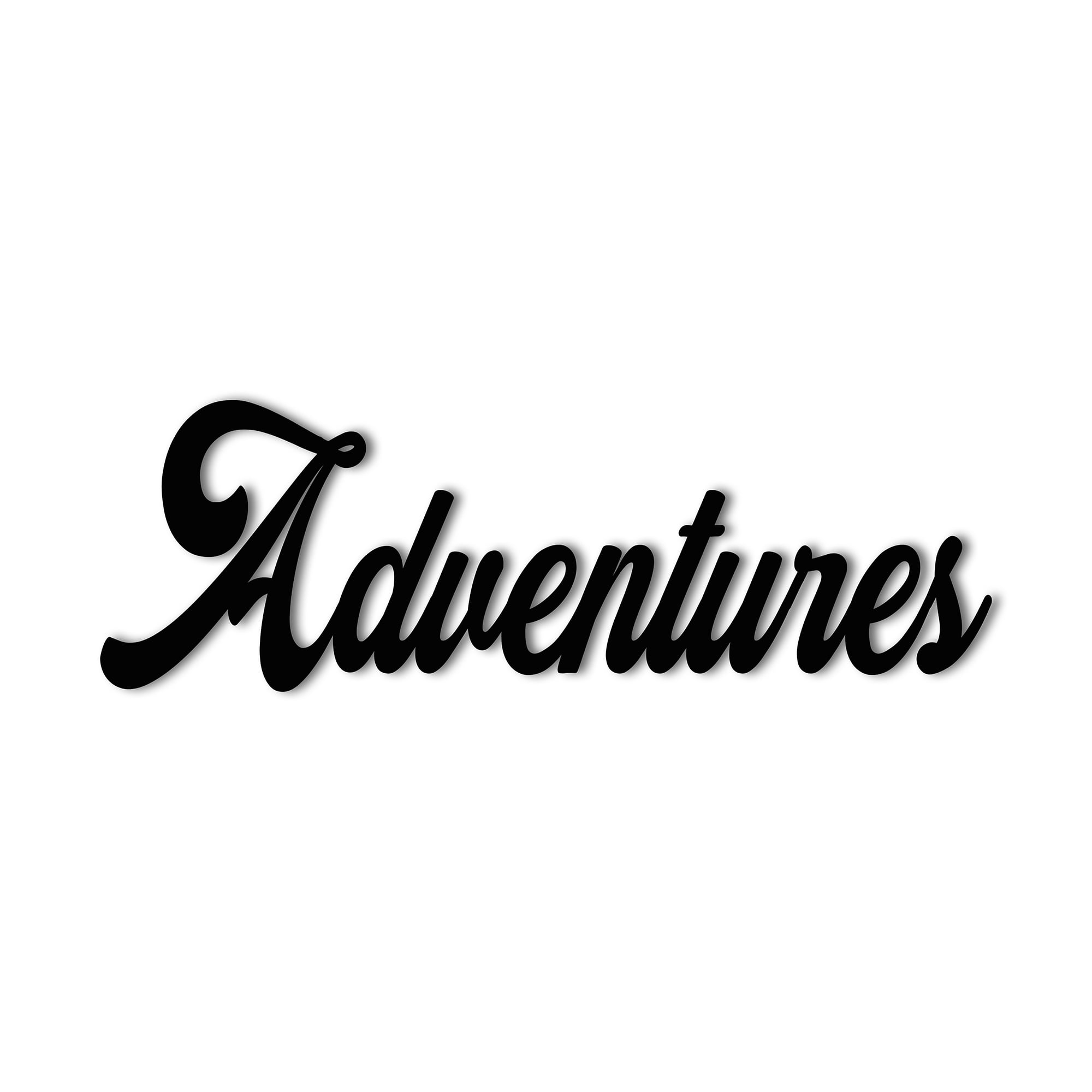 Adventures Metal Word Wall Sign Home Decor Travel Decorative Accent Cabin  Decor Door Hanger Explore Metal Wall Art Sign - 3 Sizes / 13 Colors -  Indoor Outdoor Gift Made in USA - Walmart.com