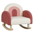 thumbnail image 1 of Costway Kids Rocking Chair Children Armchair Velvet Upholstered Sofa w/ Solid Wood Legs, 1 of 10