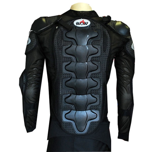 Reomoto Motorcycle Full Body Armor Jacket Spine Chest Protection Gear Motocross ATV MTB Protector Jacket for Men Women Black, L 