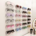 thumbnail image 2 of PS Material Glasses Storage Rack Non-drilling Hangable Glasses Shelf for Bedroom, 2 of 5