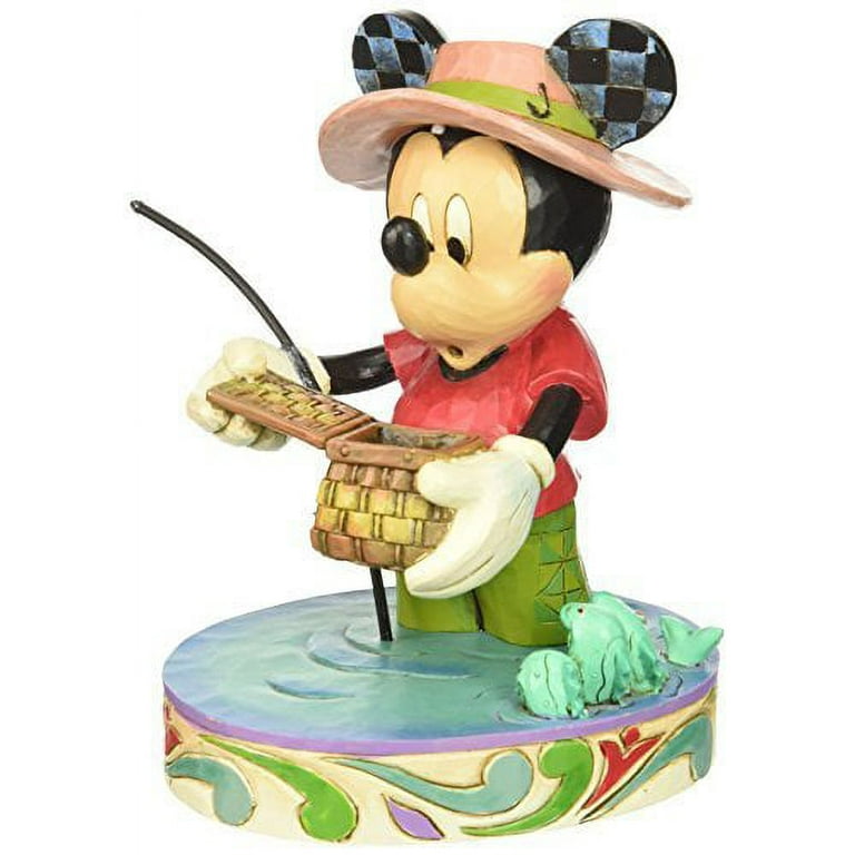 Jim Shore Disney I'd Rather Be Fishing Mickey Mouse Fishing Figurine  4038493 New