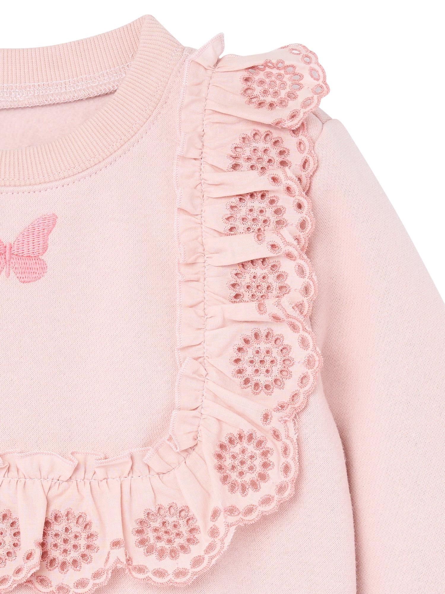 Modern Moments Toddler Girl Glinda Wicked Eyelet Ruffle Sweatshirt, Sizes 12 Months - 5T