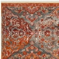 thumbnail image 5 of SAFAVIEH Vintage Persian Lucinda Geometric Polyester Area Rug, Aqua/Orange, 6' x 9', 5 of 7