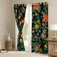thumbnail image 3 of Homewish Rustic Daisy Flower Blackout Curtains Set of 2 (52x84 Each),Farmhouse Floral Window Curtains,Green Pink Black Curtains and Drapes For Kids,Luxury Bedroom Decor, 3 of 6
