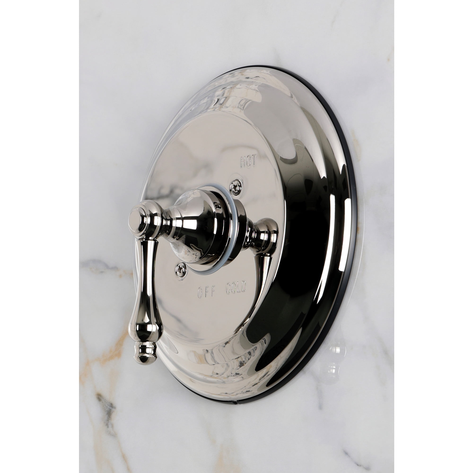 Kingston KB3636ALE Restoration Single-Handle Pressure Balanced Shower Valve and Trim Set - Valve Included in Polished Nickel