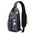 thumbnail image 1 of Football Baseball Basketball Sling Backpack, Sports Ball Pattern Daypack for Women Men Training and Play, 1 of 6
