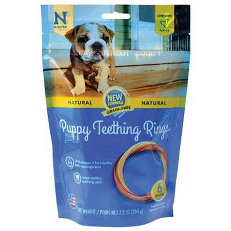 N-Bone 67511306 Grain-Free Chicken Flavored Puppy Teething Ring (Best Bones For Lab Puppies)