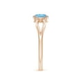 thumbnail image 2 of Angara Natural 0.4 Ct. Aquamarine Solitaire Ring in 14K Rose Gold for Women (Ring Size: 10), 2 of 8