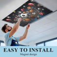 thumbnail image 5 of 4 Pack Sports Theme Fluorescent Light Covers for Ceiling Lights Football Basketball Baseball Rugby Magnetic Ceiling Light Covers Overhead Light Filters for Office Classroom Home, 5 of 9