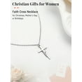 thumbnail image 6 of FaithHeart Silver Cross Necklace for Women Stainless Steel Dainty Faith Pendant Necklaces with Message Card To My Mom Christian Easter Mothers Day Birthday Gifts for Mom, 6 of 8