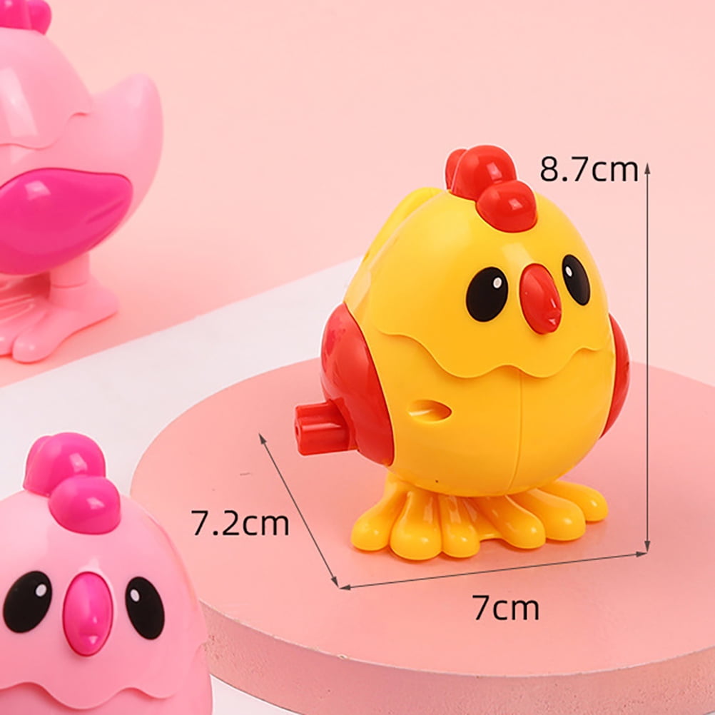 6pcs Adorable Wind Up Chicken Toys Children Birthday Gifts(Random Color) 