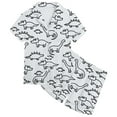 thumbnail image 4 of Ensembles de Pyjama pour Filles Imprimé Manches Courtes Boutonné Hauts Solides Ensemble T-Shirt Pyjamas Décontractés Ensemble Pyjamas Filles Garçons Filles Mode, 4 of 5