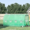 thumbnail image 2 of Outsunny Walk-in Tunnel Greenhouse 13 x 6.4 x 6.5 ft Hoop House, Green, 2 of 7