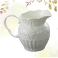 thumbnail image 4 of FUTUREORYY White Ceramic Milk Jug with Point Mouth Design for Cafe Use Perfect for Coffee Pattern and 12 oz, 4 of 6