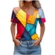 thumbnail image 1 of Top de Verano de las Mujeres, Cuello en V Moda Casual de Manga Corta Blusa, Primavera Y Verano Ligero Top, 1 of 9