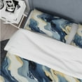 thumbnail image 4 of Designart "Abstract Blue Beige Ink" Abstract Bedding Covert Set - Modern & Contemporary Bed Set With 1 Sham, 4 of 5