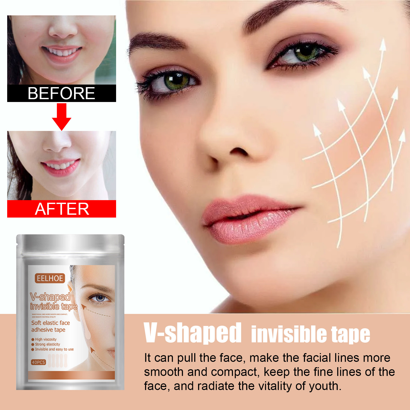 Black and Friday Deals Vshaped Invisible Tape Small Face Lifting Chin ...