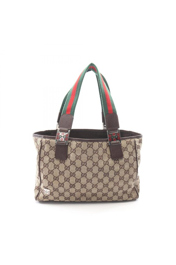 Pre-Owned Gucci GG Canvas Horsebit Sherry Line Handbag - Leather for Women...