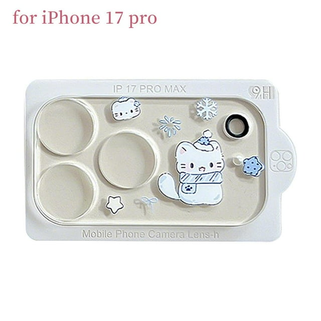 Cartoon Smartphone Camera Lens Protector for iPhone 17 Pro Max, Tempered Glass Anti-Scratch Back Camera Protector