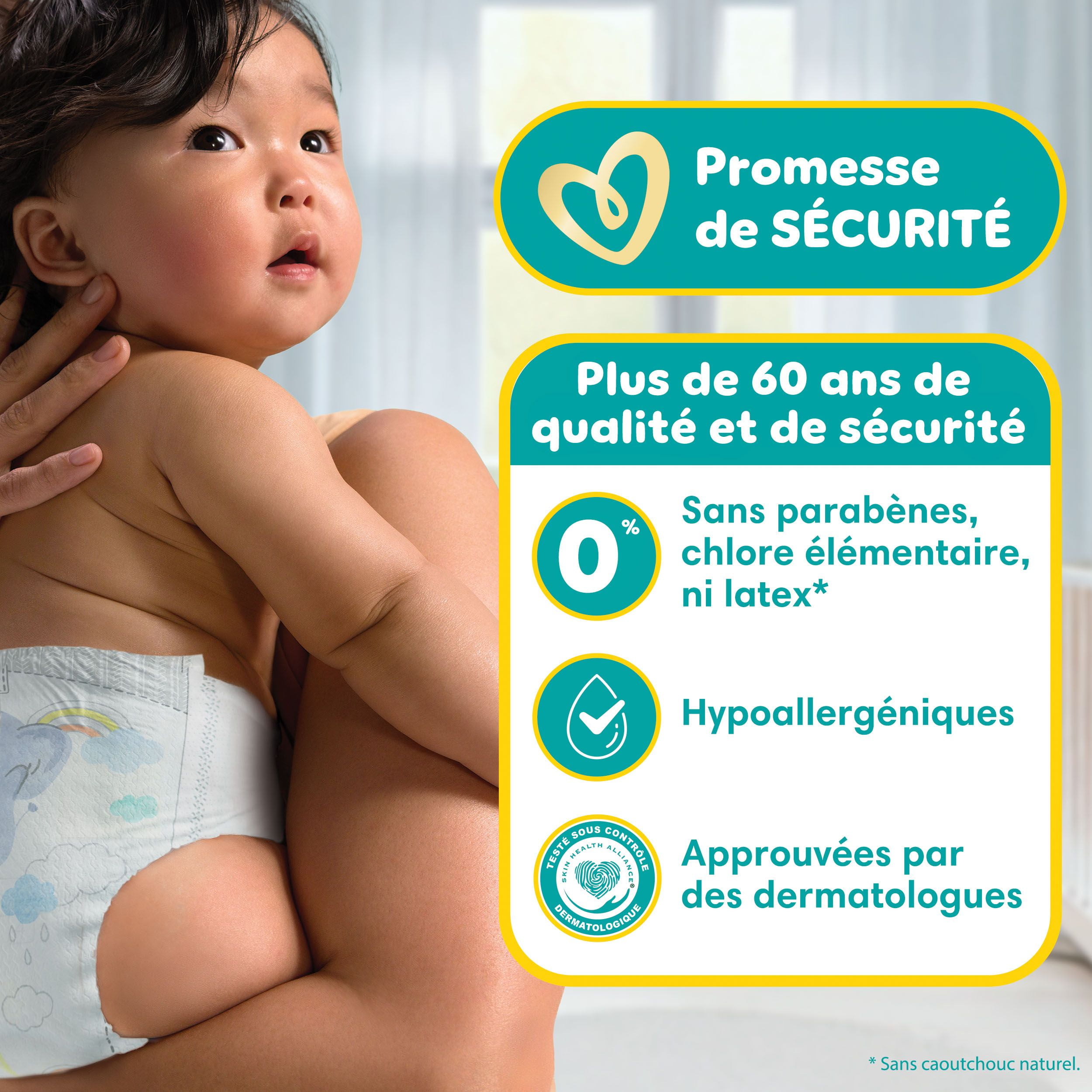 Pampers Swaddlers Diapers, Size S8 (30+ lbs), Absorbent, Keeps Baby Dry and Comfortable, Skin Safe Disposable Baby Diaper, 58 Count