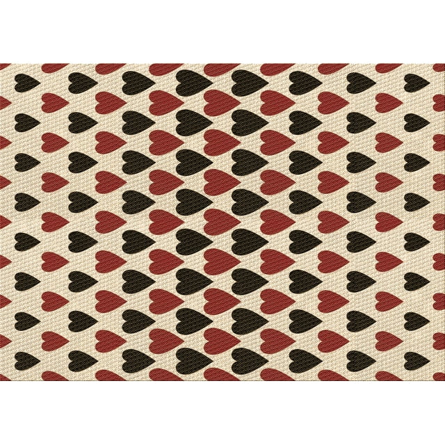Ahgly Company Machine Washable Indoor Rectangle Transitional Deep Peach Orange Area Rugs, 2' x 4'