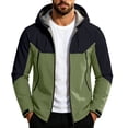 thumbnail image 3 of Hooded Rain Jacket for Men Solid Color Outdoor Windproof And Waterproof Long Sleeved Hooded Jacket Rainy Day Commute, 3 of 7